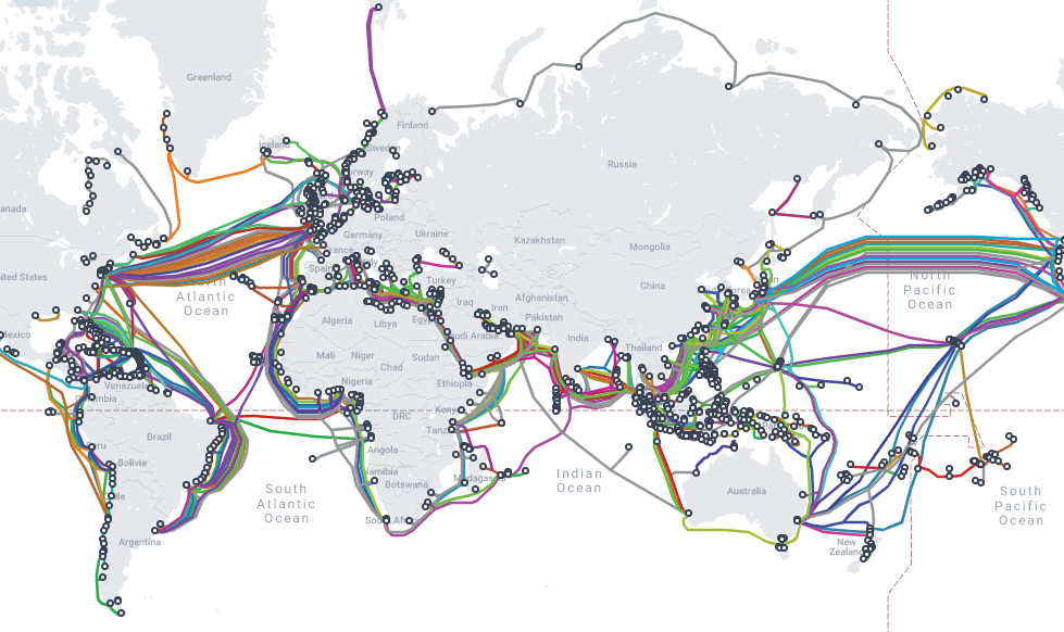 Jaringan Kabel Laut di Dunia - https://www.submarinecablemap.com