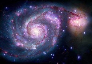 M51 berlokasi di galaksi Whirlpool, memiliki sebuah exoplanet