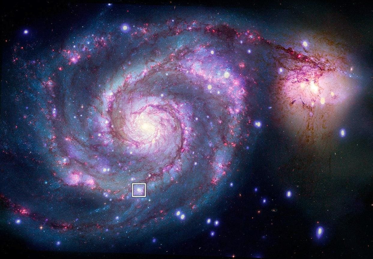 M51 berlokasi di galaksi Whirlpool, memiliki sebuah exoplanet