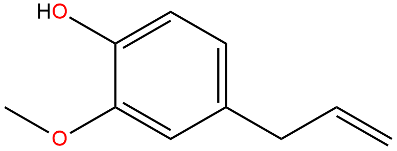 Struktur molekul 2D eugenol